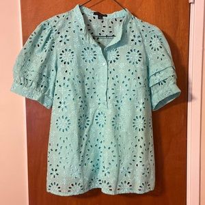 Jcrew eyelet blouse size small